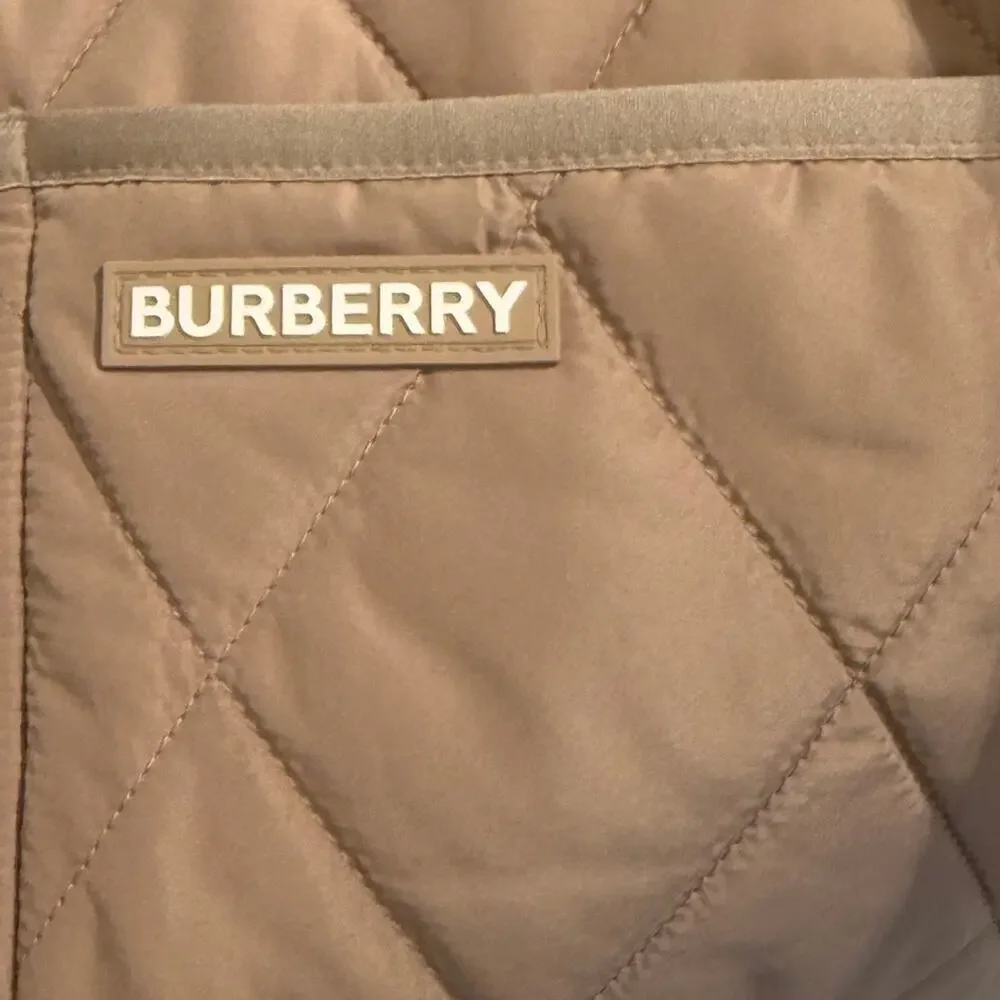 Burberry Tan Quilted Hooded Jacket M - Picture 8 of 10